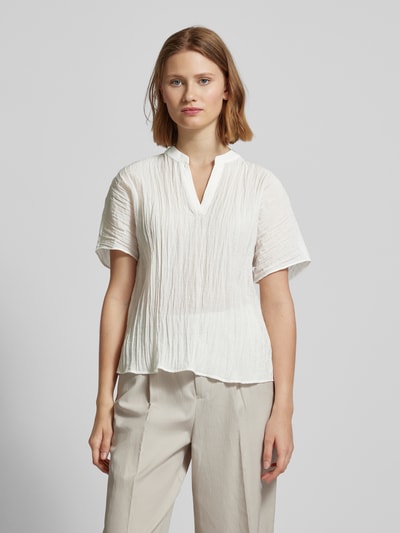 OPUS Blouse in kreuklook, model 'FLANDRA' Offwhite - 4