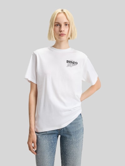HUGO Relaxed fit T-shirt van puur katoen, model 'VINTAGE TEE' Offwhite - 4