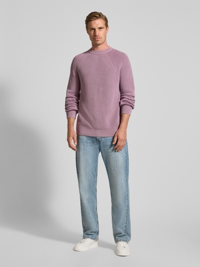 Drykorn Gebreide pullover met ronde hals Rosé - 1