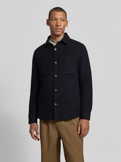 Barbour Hemdjacke mit Brusttaschen Modell 'Marltown' Marine 4