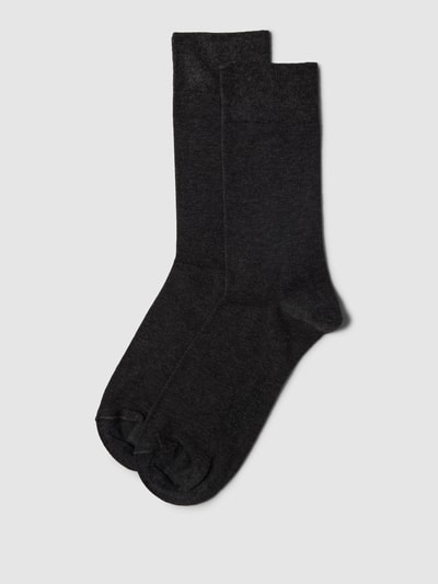 Christian Berg Men Socken mit elastischen Bündchen im 2er-Pack Anthrazit 1