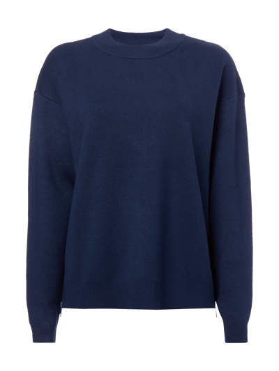 Jake*s Casual Pullover mit seitlichen Reißverschlüssen Marine 1