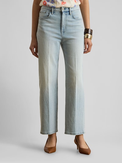 Lauren Ralph Lauren Straight Fit Jeans aus Baumwoll-Mix mit Bügelfalten Jeansblau Melange 4