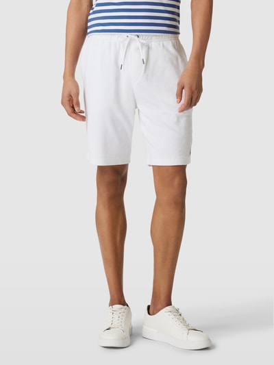 Polo Ralph Lauren Sweatshorts met all-over motief, model 'ATHLETIC' Wit - 4