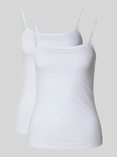 Produktfoto, Regular Fit Unterhemd aus Baumwoll-Mix im 2er-Pack von Tommy Hilfiger, Optik: Unifarben, Rundhals, Kurzarm, Material: Baumwoll-Mix