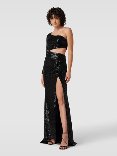 Luxuar Abendkleid mit Pailletten Black 1