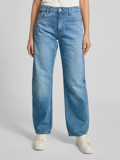 BOSS Straight Leg Jeans mit Label-Detail Modell 'DAELYA' Blau 4