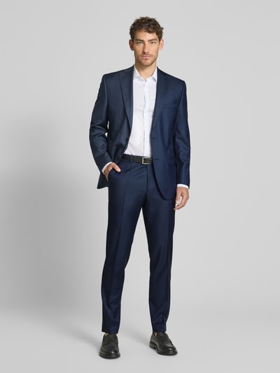 Carl Gross Slim Fit Anzughose mit Bügelfalten Modell 'Stevenson' Marine 1