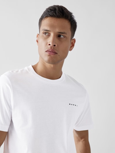 Marni T-Shirt mit Label-Print Weiß 6