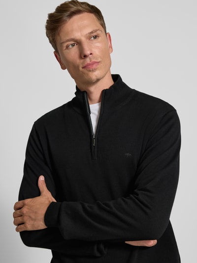 Fynch-Hatton Gebreide pullover met schipperskraag Zwart - 3