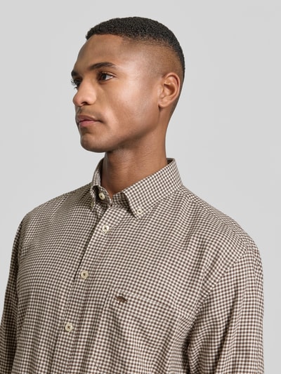 Fynch-Hatton Vrijetijdsoverhemd met knoopsluiting Lichtbruin - 3