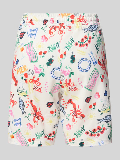 Produktfoto, Pyjama-Shorts im Allover-Look mit elastischem Bund von Christian Berg Woman, bawełniano-modalowa mieszanka, krój regular fit, kolorowy wzór