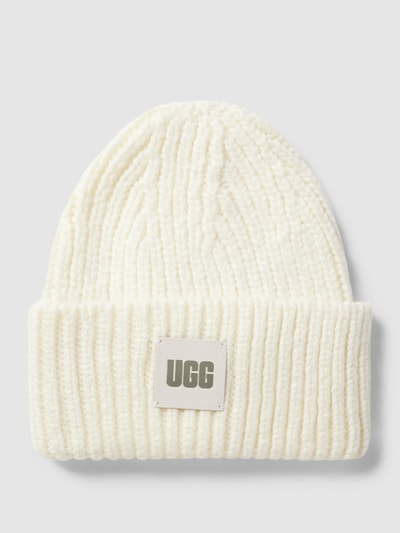 UGG Beanie mit Label-Patch Offwhite 1