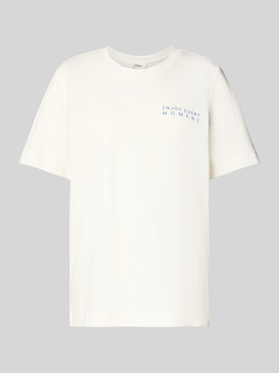 s.Oliver RED LABEL T-shirt o kroju relaxed fit z czystej bawełny Biały 2