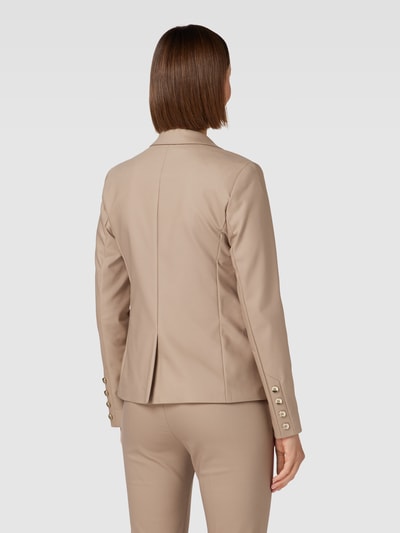 MOS MOSH Blazer met labelapplicatie, model 'Blake Night' Taupe - 5