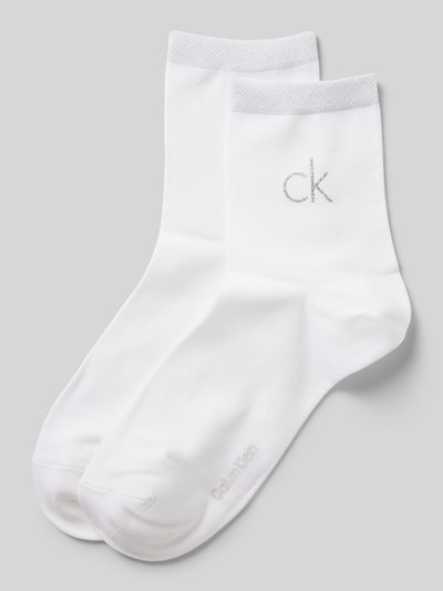 CK Calvin Klein Sokken met labelprint in een set van 2 paar Wit - 1