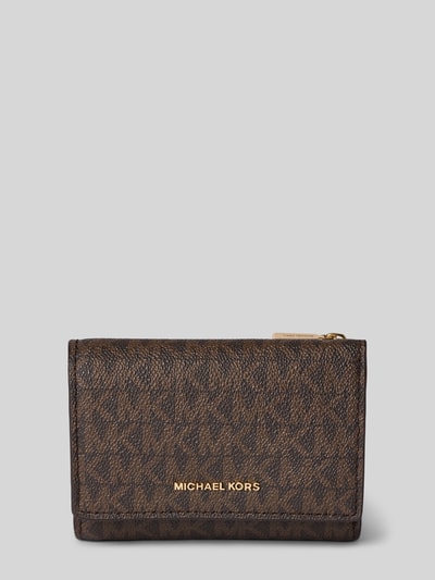 Produktfoto, portfel Portemonnaie mit Logo-Muster Modell 'BRYANT' von MICHAEL Michael Kors, wzór z logo, aplikacja z logo, główna przegroda, zapięcie na zatrzask, przegródki