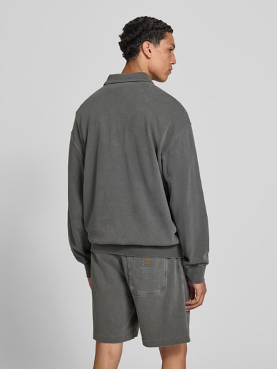 Carhartt Work In Progress Sweatshirt mit Polokragen Anthrazit 5