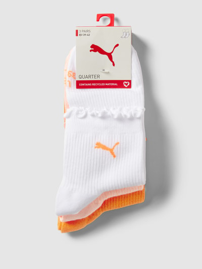 Puma Socken mit Wellensaum im 3er-Pack Neon Orange 3