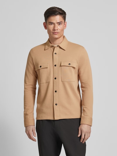 SELECTED HOMME Hemdjacke mit Brusttaschen Modell 'JACKIE' Beige 4