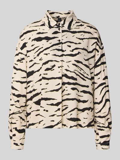 Marc Cain Bluzka koszulowa z listwą guzikową Piaskowy 1