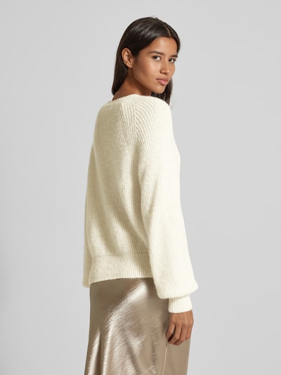 Lanius Strickpullover mit gerippten Abschlüssen Offwhite 5