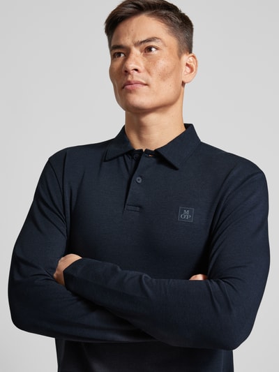 Marc O'Polo Regular fit poloshirt met biologisch katoen Marineblauw - 3