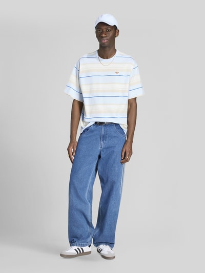 adidas Originals T-shirty o kroju relaxed fit z czystej bawełny z wyhaftowanym logo Jasnoniebieski 1