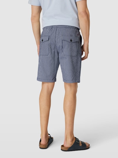 Tommy Hilfiger Korte broek met streepmotief, model 'HARLEM' Marineblauw - 5