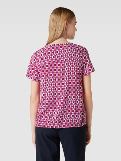 Montego Blusenshirt aus reiner Viskose mit V-Ausschnitt Pink 5