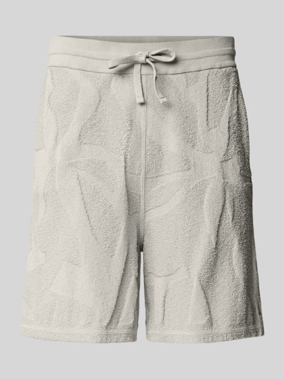 Produktfoto, Regular Fit Sweatshorts aus Baumwoll-Mix Modell 'ASURFER' von BOSS Orange in Optik: Unifarben mit Struktur, elastischem Bundabschluss mit Tunnelzug, Eingrifftaschen und Materialverarbeitung: Frottee.