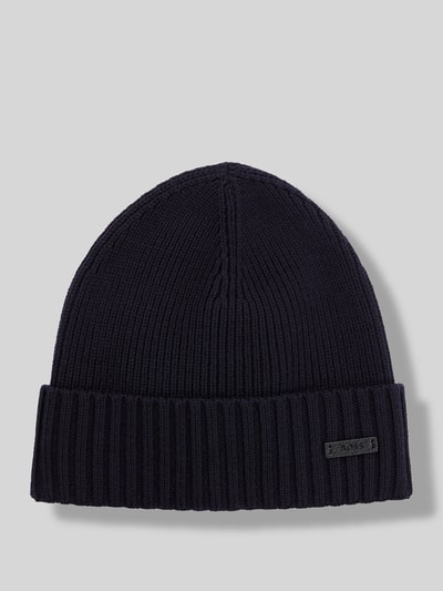 BOSS Muts van pure scheerwol  Donkerblauw - 2