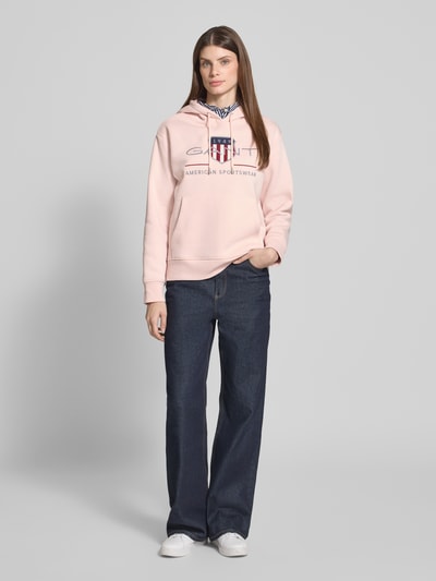 Gant Hoodie met labelstitching, model 'ARCHIVE SHIELD' Roze - 1