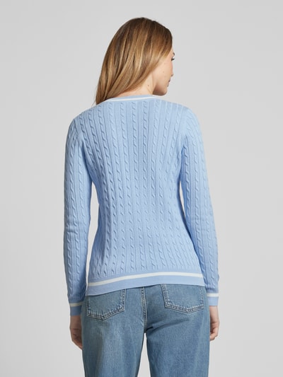 Christian Berg Woman Strickpullover mit gerippten Abschlüssen Bleu 5