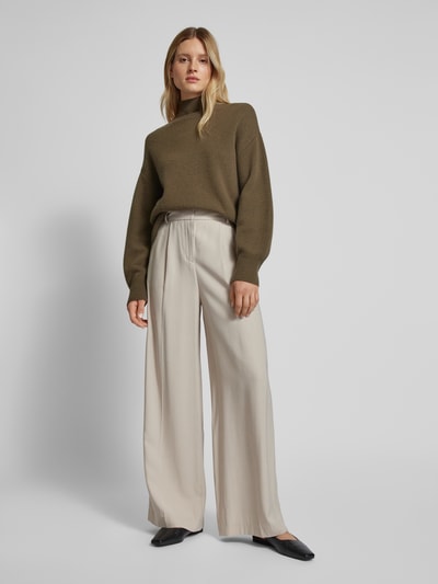 P&C* curated by Anouk Yve Gebreide pullover met opstaande kraag - capsulegarderobe Kaki - 1