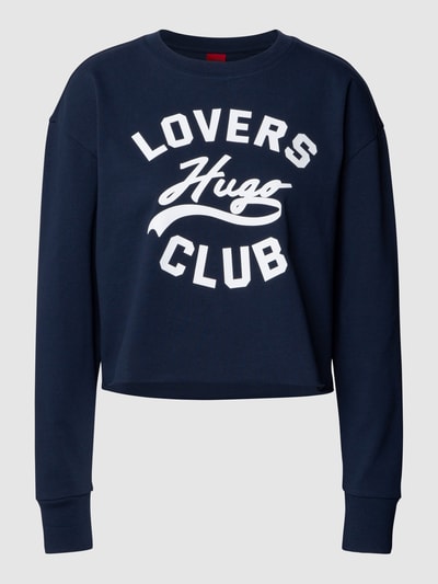 HUGO Sweatshirt mit Print Modell 'Desendra' Marine 2