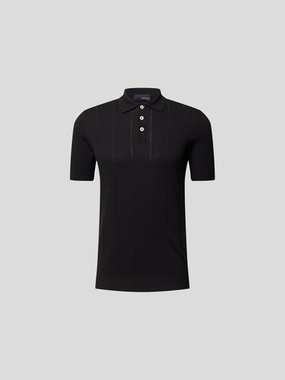 Lardini Poloshirt in Ripp-Optik Dunkelgrün 2