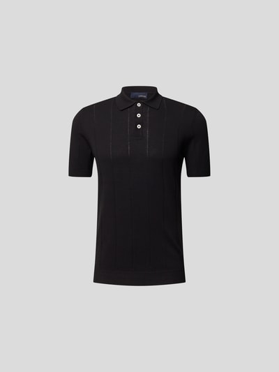 Lardini Poloshirt in Ripp-Optik Dunkelgruen 2