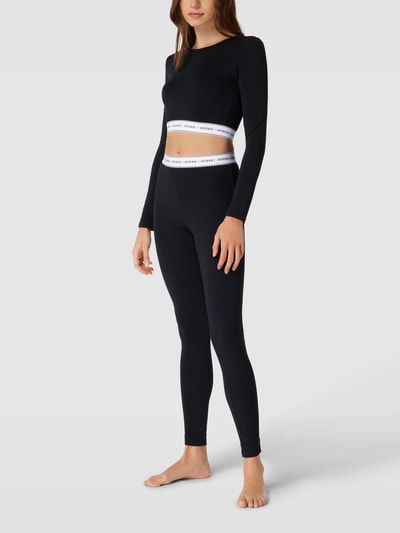 Guess Leggings mit Logo-Bund Modell 'CARRIE LEGGINGS' Black 1