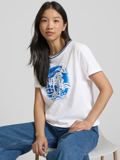 Marc Cain T-shirt met motiefprint Wit - 3