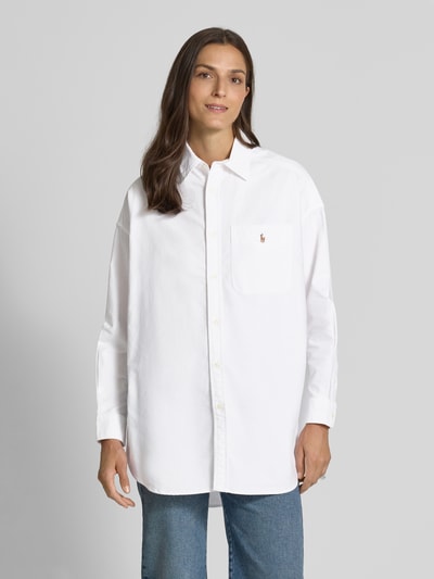 Polo Ralph Lauren Regular fit overhemdblouse met logostitching Wit - 4