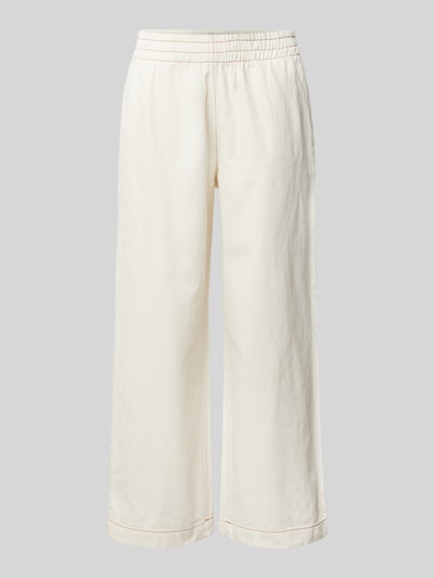 MAERZ Muenchen Wide Leg Stoffhose mit elastischem Bund Offwhite 1