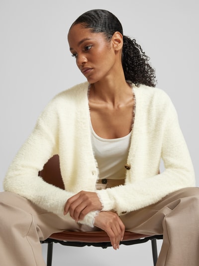 Christian Berg Woman Strickjacke mit Strukturmuster Offwhite 3