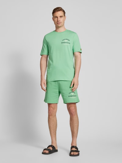 Lyle & Scott T-shirt met statement- en labelprint Lichtgroen - 1