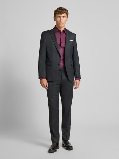 BOSS Slim Fit Business-Hemd mit extra langem Arm Modell 'Hank' Aubergine 1