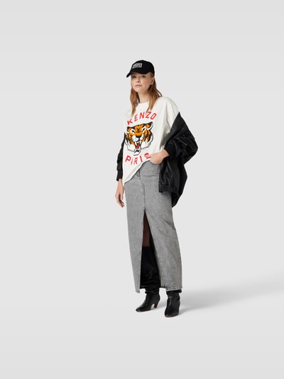 Kenzo Oversized T-Shirt mit Label-Print Offwhite 1