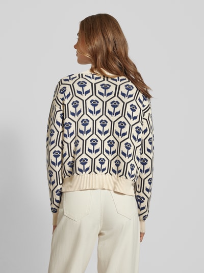 Weekend Max Mara Strickpullover mit Allover-Muster Modell 'ODEON' Offwhite 5