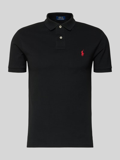 Polo Ralph Lauren Slim Fit Poloshirt mit Logo-Stitching Black 2