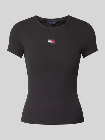 Tommy Jeans T-Shirt mit Label-Stitching Black 2