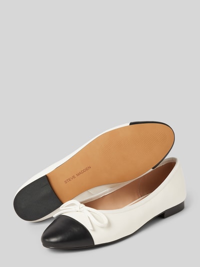 Steve Madden Leren ballerina's met strikdetail, model 'ELLISON' Offwhite - 3